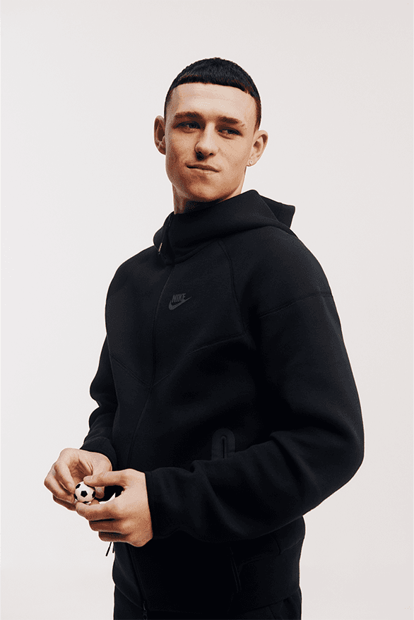 Nike Don't Sweat the Tech-nique Campaign tech fleece outerwear technology Eerling Haaland Phil Foden Carlos Alcaraz Naomi Osaka