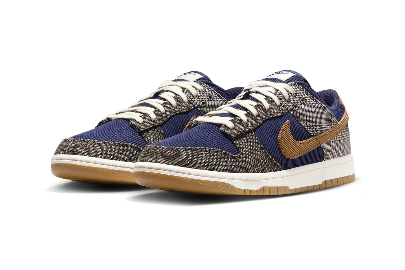 Official Look at Nike Dunk Low "Midnight Navy/Ale Brown" FQ8746-410 Midnight Navy/Ale Brown-Pale Ivory release info