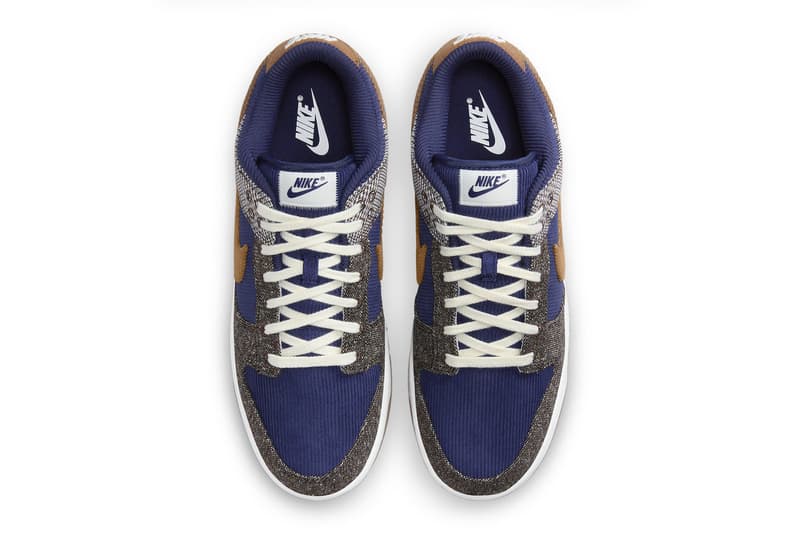 Official Look at Nike Dunk Low "Midnight Navy/Ale Brown" FQ8746-410 Midnight Navy/Ale Brown-Pale Ivory release info