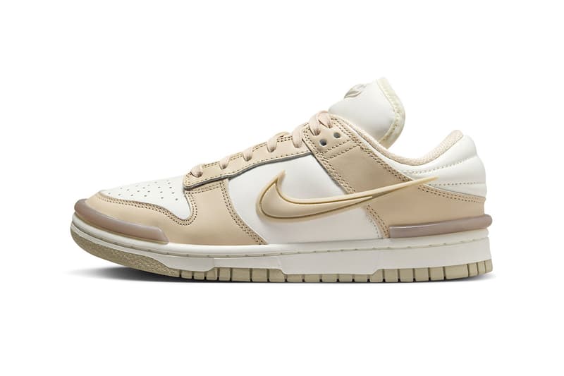 Official Look at the Nike Dunk Low Twist "Sanddrift" DZ2794-102 Coconut Milk/Sanddrift-Pink Oxford-Sail swoosh