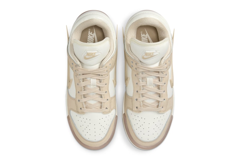 Official Look at the Nike Dunk Low Twist "Sanddrift" DZ2794-102 Coconut Milk/Sanddrift-Pink Oxford-Sail swoosh