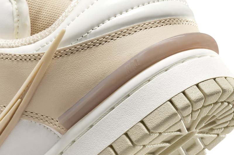 Official Look at the Nike Dunk Low Twist "Sanddrift" DZ2794-102 Coconut Milk/Sanddrift-Pink Oxford-Sail swoosh