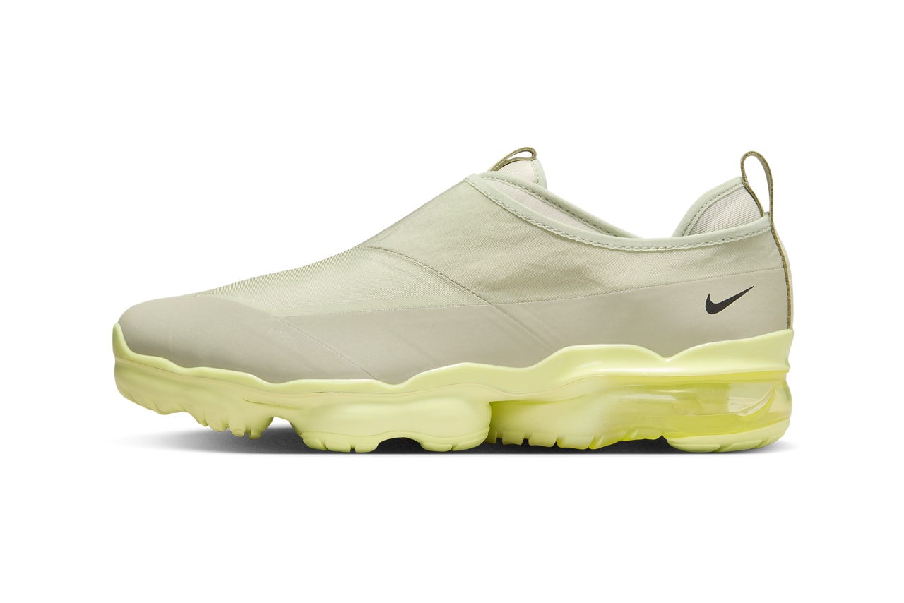 VaporMax Moc Roam Coconut Milk Moccasin Release Info DZ7273-100 Light Stone and Luminous Green date store list buying guide photos price