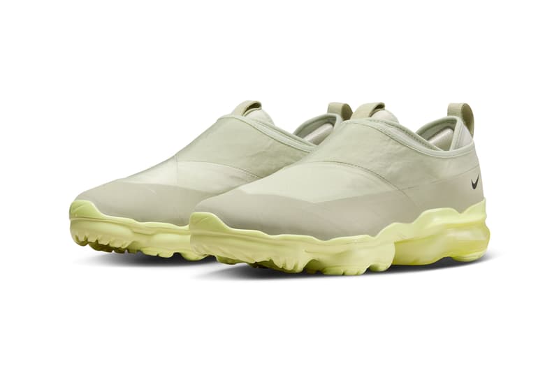 VaporMax Moc Roam Coconut Milk Moccasin Release Info DZ7273-100 Light Stone and Luminous Green date store list buying guide photos price