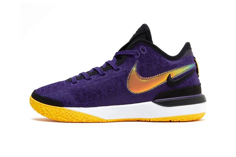 Nike Zoom LeBron NXXT Gen Takes on the Lakers Colorway gold purple lebron james basketball los angeles nba king james lbj