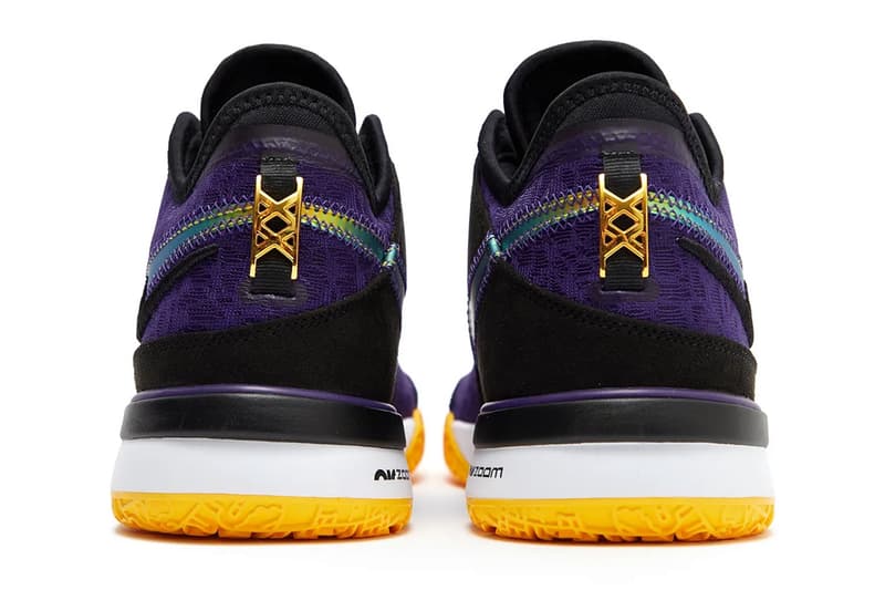 Nike Zoom LeBron NXXT Gen Takes on the Lakers Colorway gold purple lebron james basketball los angeles nba king james lbj