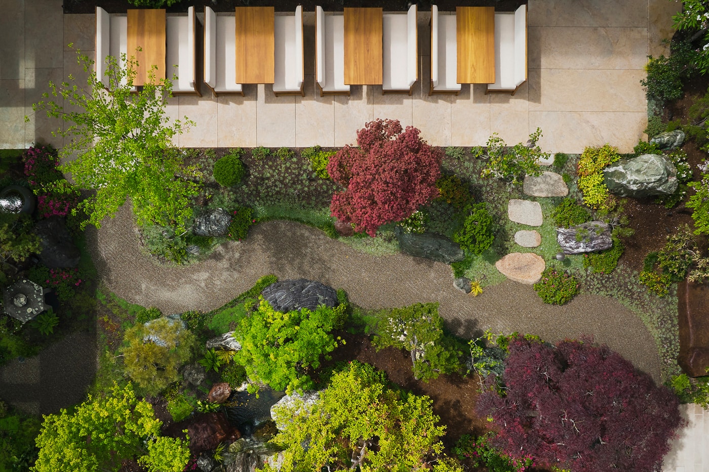 Nobu Hotel Palo Alto Montalba Architects Japanese Garden Lanscaping