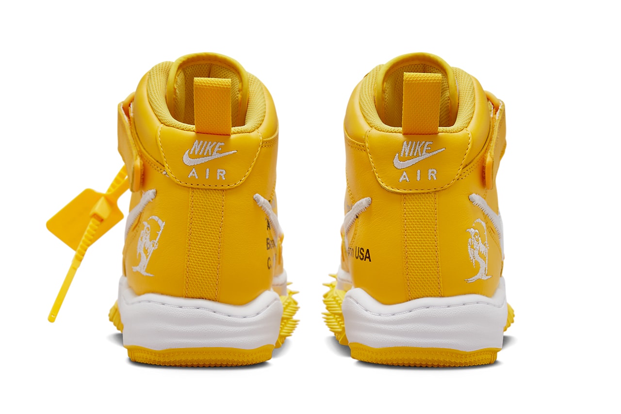 The Off-White™ x Nike Air Force 1 Mid SP Varsity Maize Gets