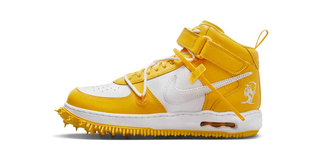 Official Images of the Off-White™ x Nike Air Force 1 Mid "Varsity Maize"