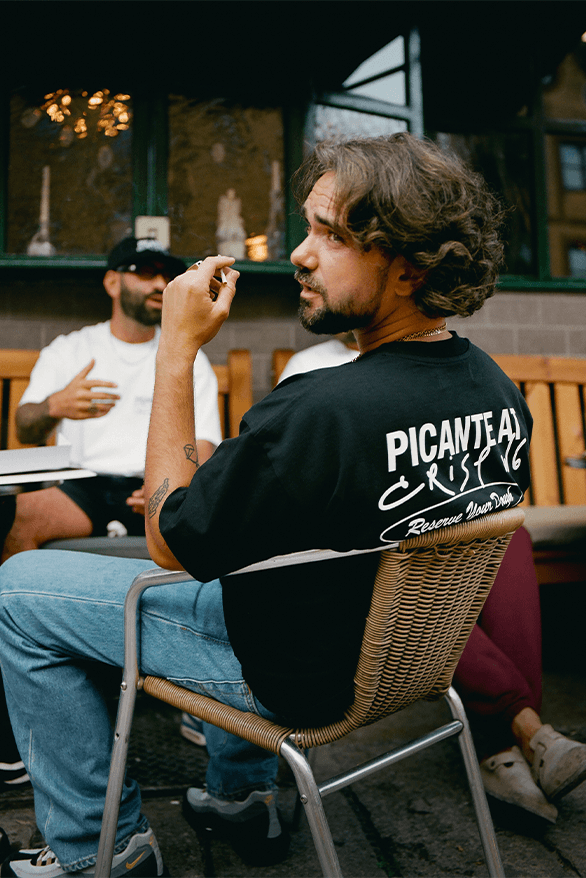 PICANTE Crisp W6 Pizza Collaboration London uk Carl McCluskey streetwear menswear