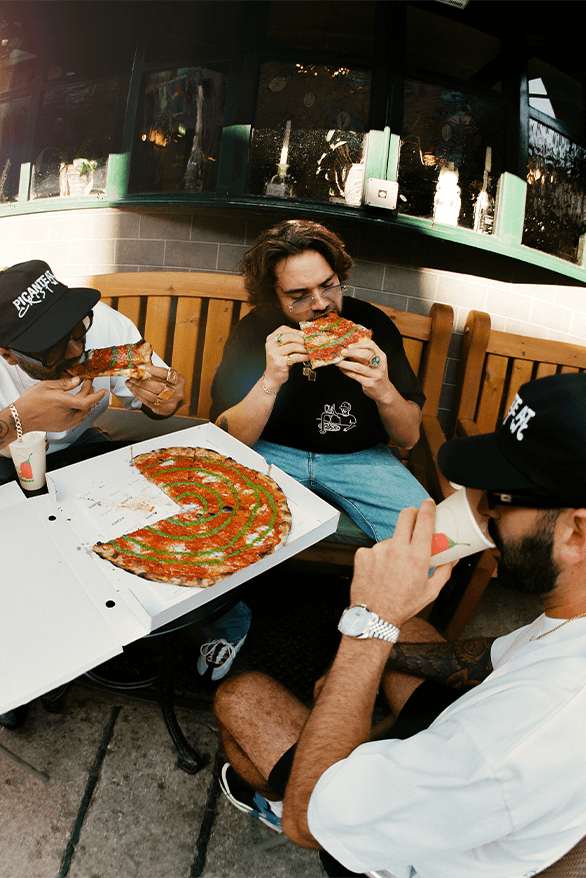 PICANTE Crisp W6 Pizza Collaboration London uk Carl McCluskey streetwear menswear
