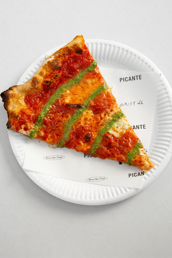 PICANTE Crisp W6 Pizza Collaboration London uk Carl McCluskey streetwear menswear