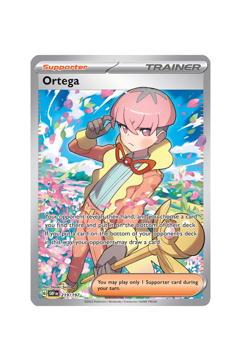 Pokemon TCG Poppy 220/197 Full Art Rare Trainer Obsidian Flames