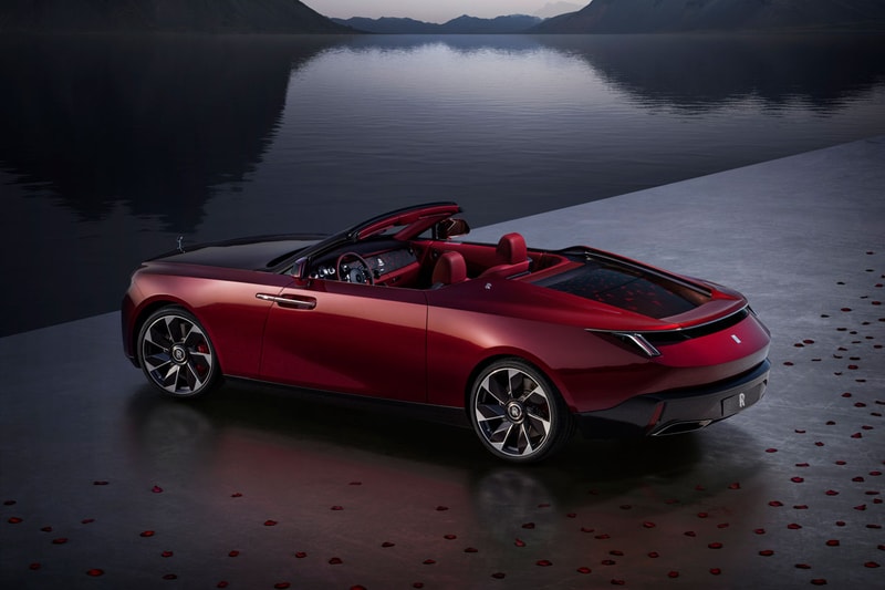 Rolls-Royce La Rose Noire Droptail custom monterey car week reveal audemars piguet watch timepiece interior car baccara rose paint job