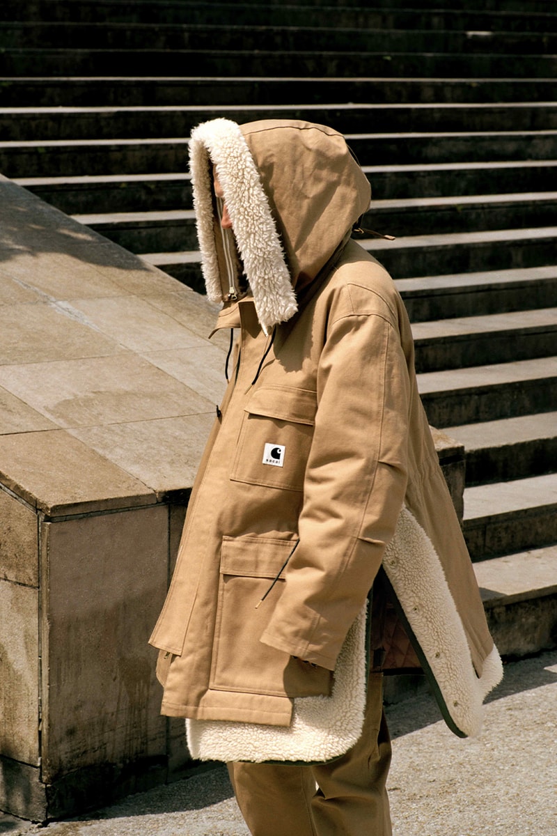 sacai x Carhartt WIP FW23 Collaboration Has Arrived fall winter 2023 chitose abe utilitarian workwear