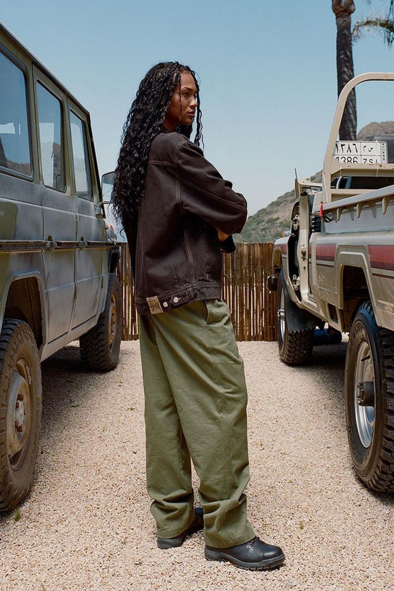 stussy fall winter 2023 collection lookbook puffer knit sweaters denim jacket vest trucker hats dice cargo pants zip up jacket release date info store list buying guide photos price 