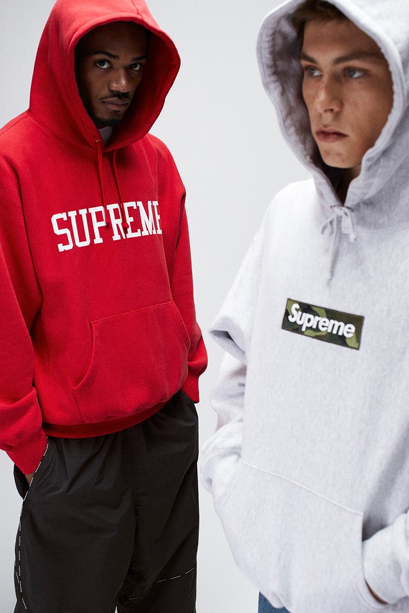 Supreme hoodie red logo - Gem