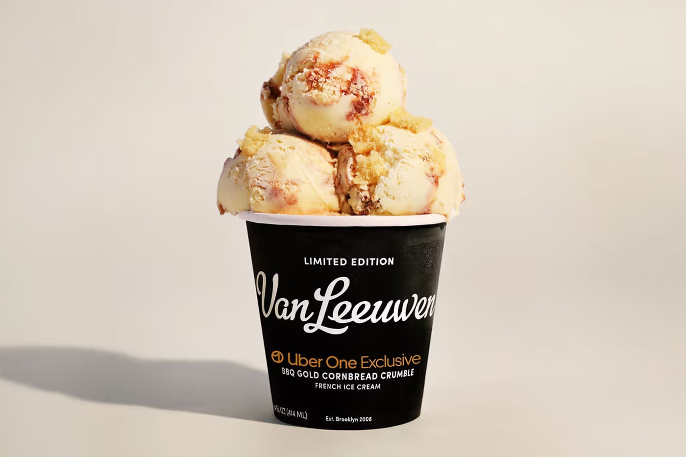 Van Leeuwen SummertimevBBQ Cornbread Crumble ice Cream uber one partnership eats app flavor limited edition members only