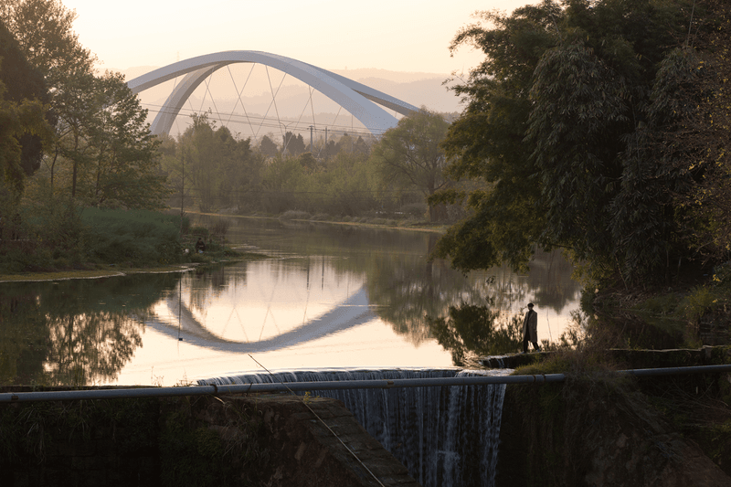 Zaha Hadid Architects Bridge bridge China Jiangxi River design Chengdu West first