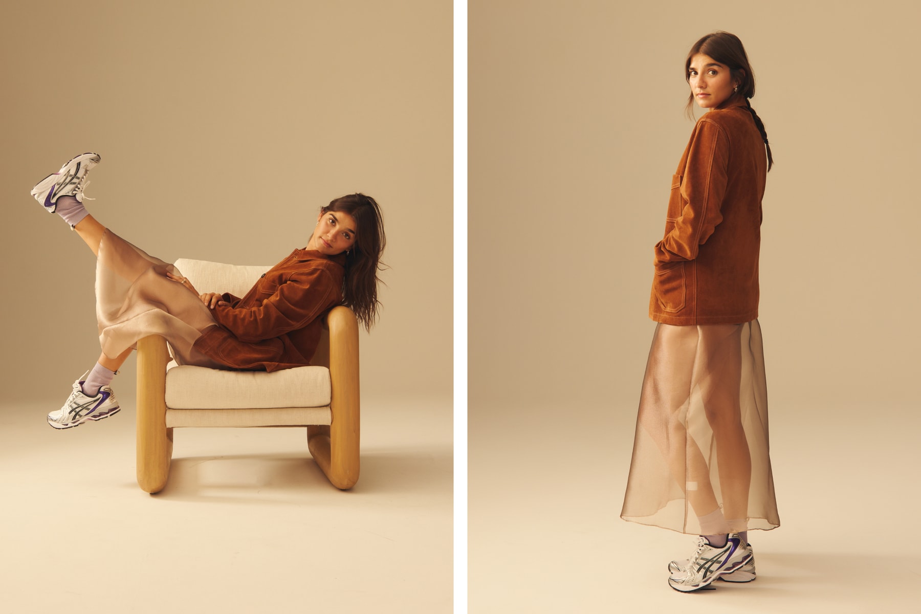 Stylist and Creative Director Juliana Salazar Styles ASICS Gel-Kayano 14s