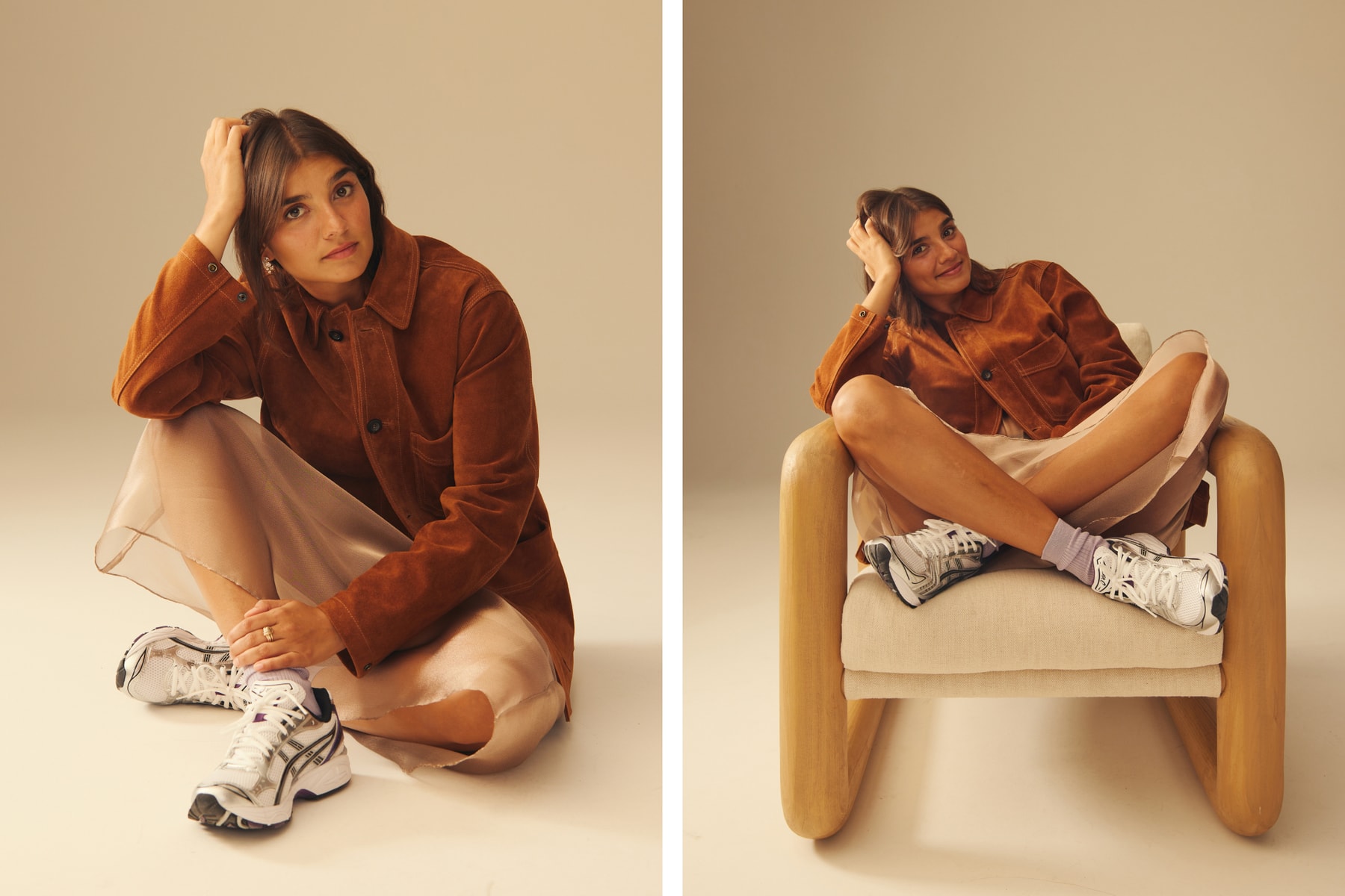 Stylist and Creative Director Juliana Salazar Styles ASICS Gel-Kayano 14s