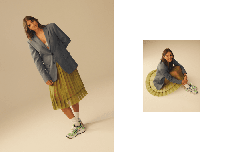 Stylist and Creative Director Juliana Salazar Styles ASICS Gel-Kayano 14s