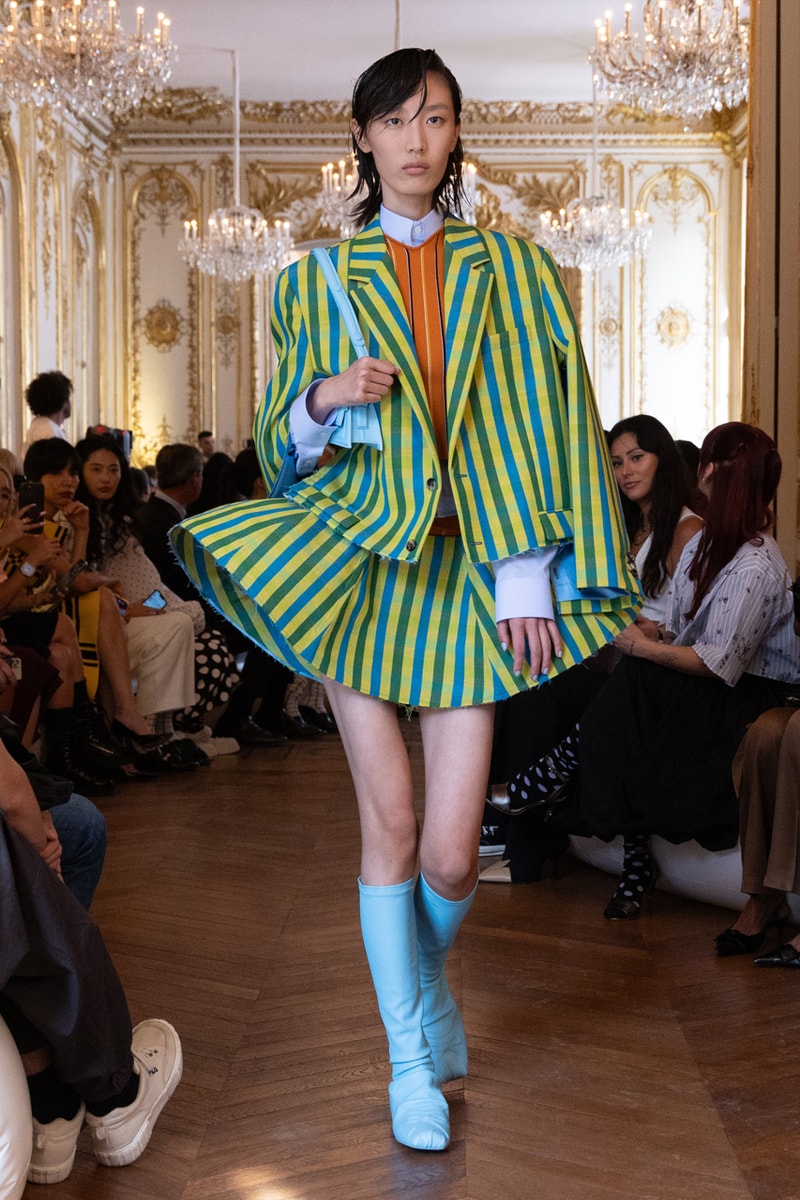 Marni SS24 Is Striped, Stripped and Colorfully Seductive Paris Fashion Week Francesco Risso