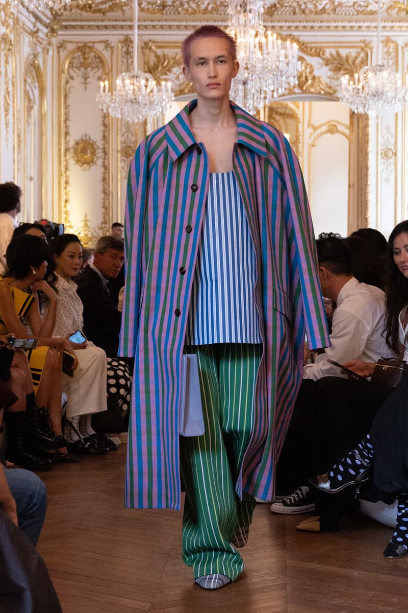 Marni SS24 Is Striped, Stripped and Colorfully Seductive Paris Fashion Week Francesco Risso