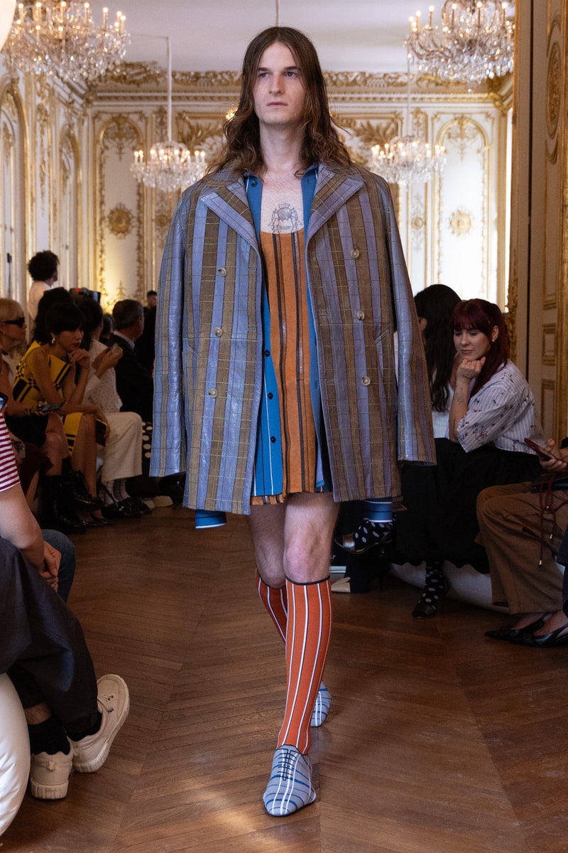 Marni SS24 Is Striped, Stripped and Colorfully Seductive Paris Fashion Week Francesco Risso