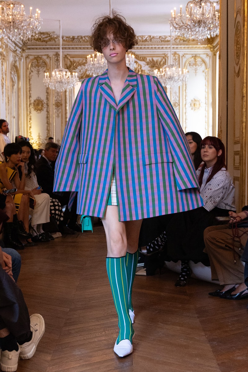 Marni SS24 Is Striped, Stripped and Colorfully Seductive Paris Fashion Week Francesco Risso