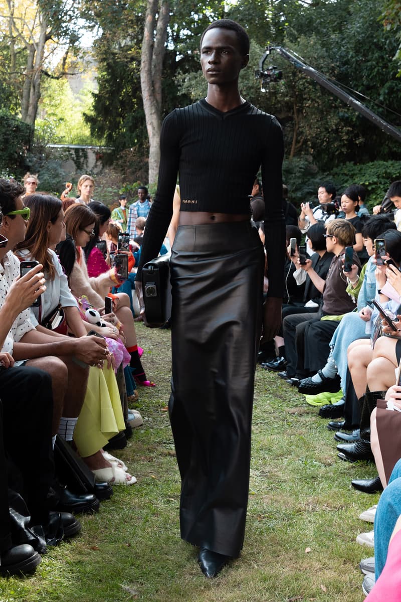 Marni SS24 Is Striped, Stripped and Colorfully Seductive Paris Fashion Week Francesco Risso