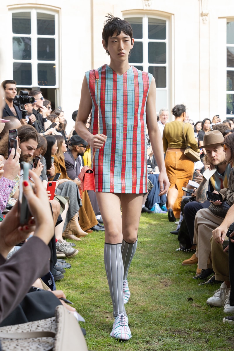 Marni SS24 Is Striped, Stripped and Colorfully Seductive Paris Fashion Week Francesco Risso