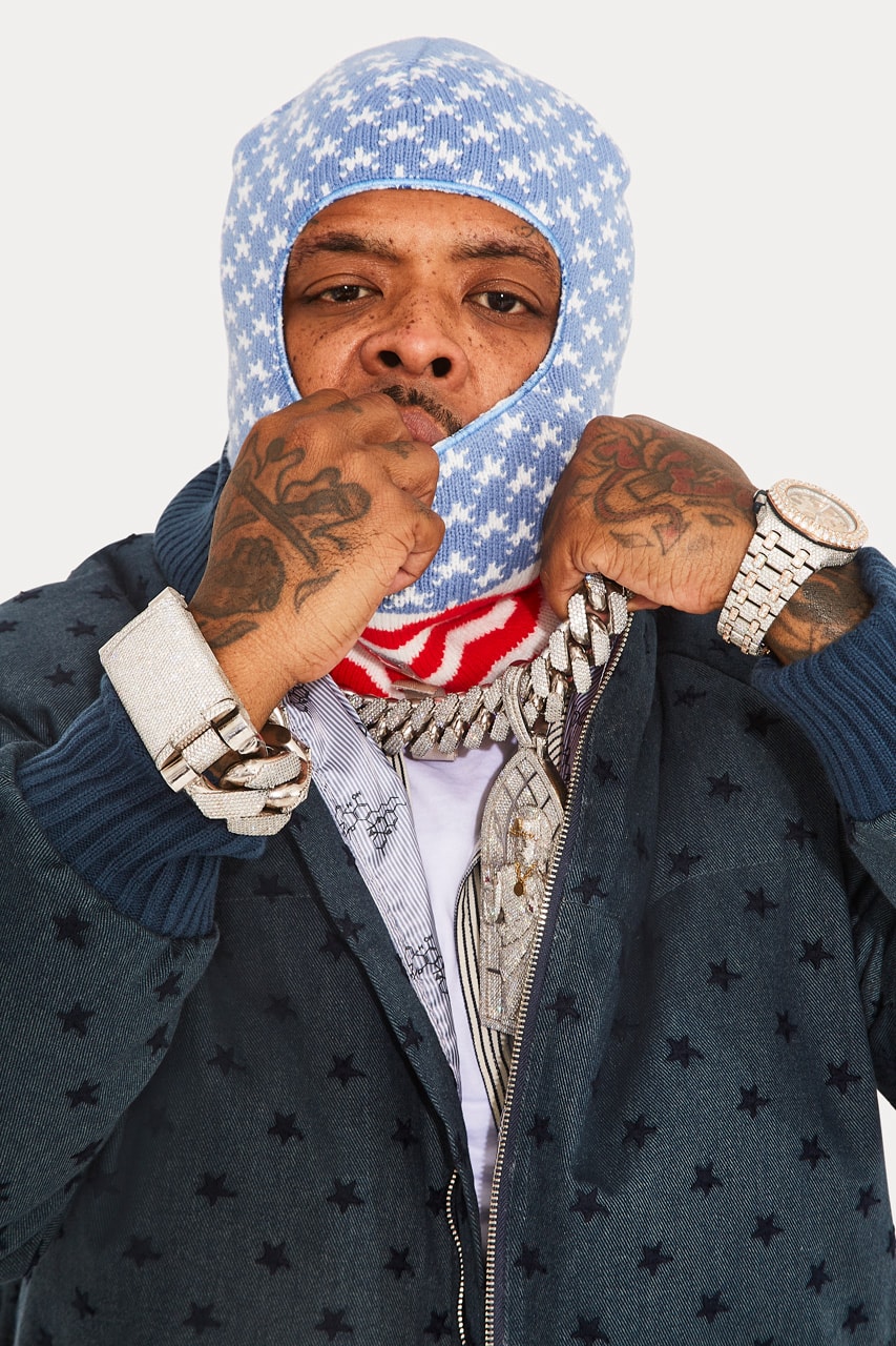 Advisory Board Crystals Taps Westside Gunn for FW23 american consciousness fashion week new york travis scott lost forever rap new york city gods dont cry hoodie outerwear vibrant statement abc nba vans pelican america lifestyle weed cannabis smoke 