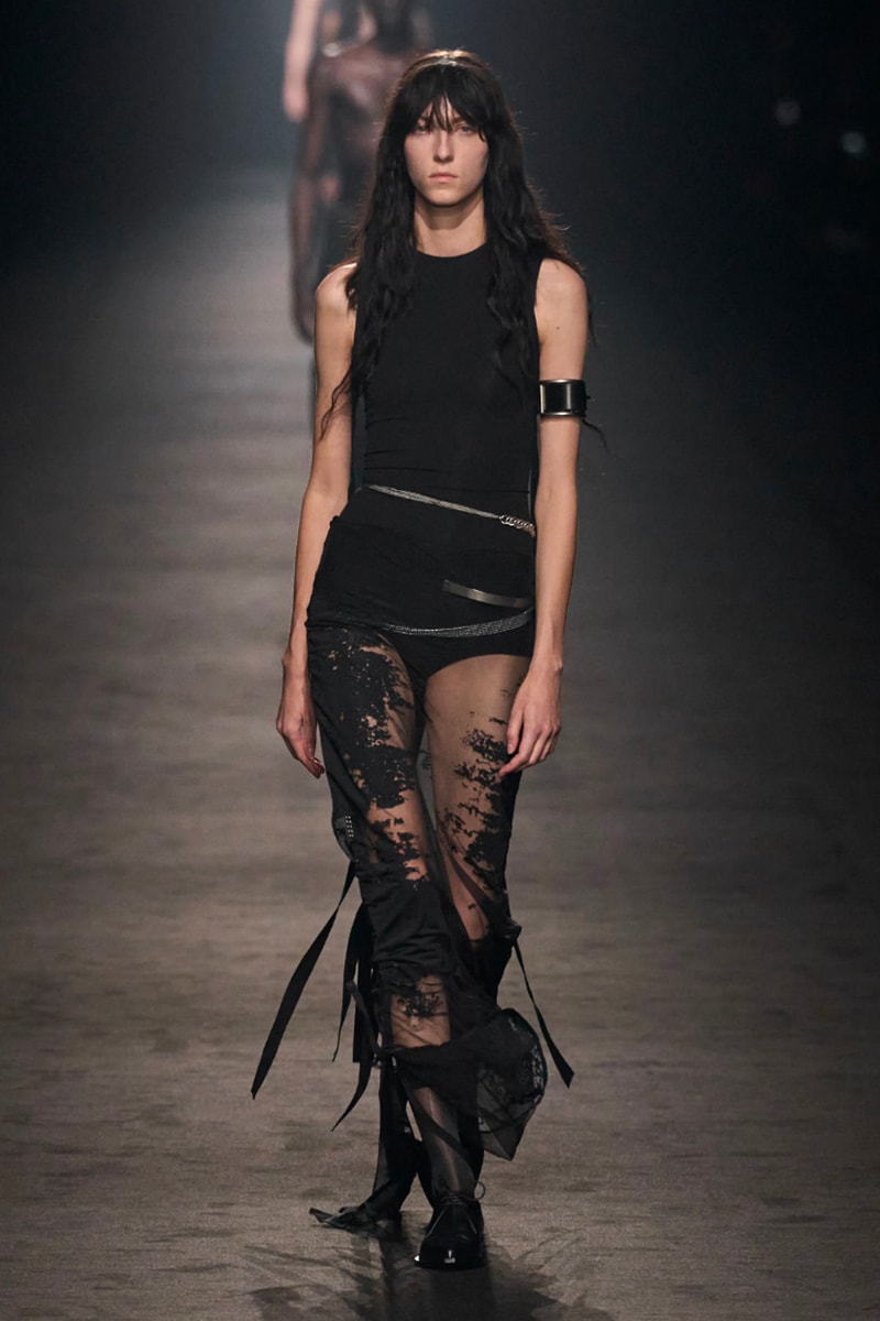 Model on the catwalk at the Ann Demeulemeester fashion show in Paris,  Spring Summer 2024 Ready To Wear Fashion Week, – A Shaded View on Fashion