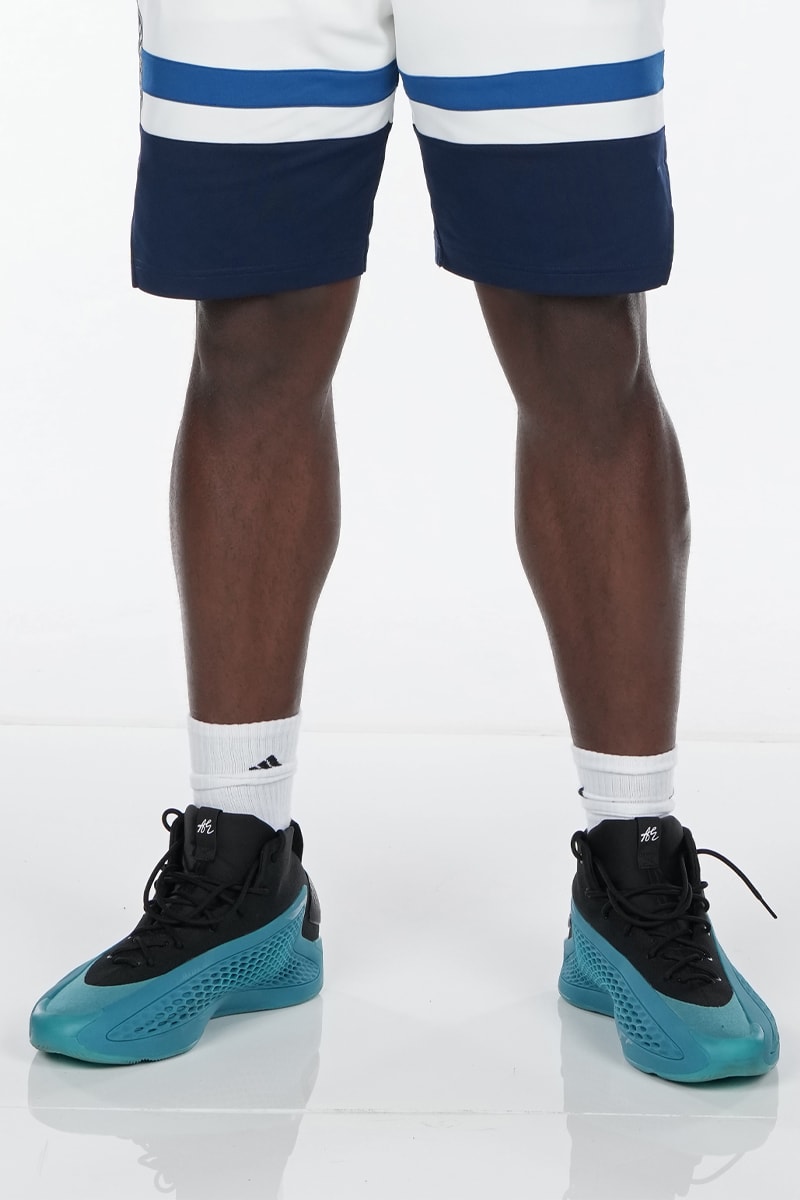 Anthony Edwards Unveils New adidas AE1 Colorway at Timberwolves Media Day black teal nba basketball