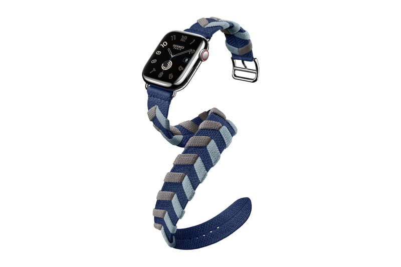 Apple and Hermès Unveil New Watch Bands wonderlust event apple watch french luxury brand toile h twill jump bright orange