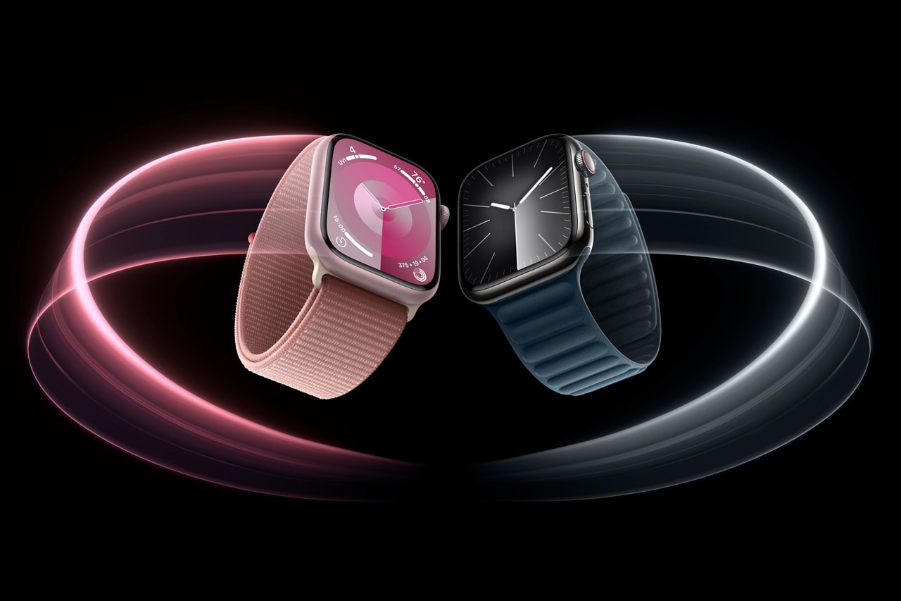 Apple Watch Series 9 New Silicon Chip four core battery life brightness double tap feature siri voice assistant colorways price announcement 