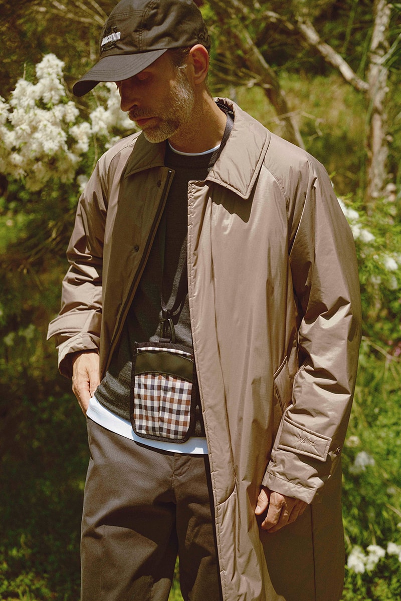 Aquascutum × NANGA Capsule Collaboration Filey Down Coat  Portable Down MufflerRelease Info