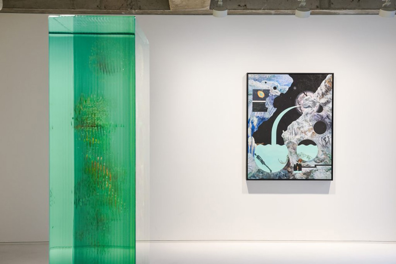 Artivist Unveils Dustin Yellin's 'Spooky Portal' Exhibition seoul korea on display enigmatic canvas paint medium unconventional blurs boundaries collaboration hub melting pot contemporary art 
