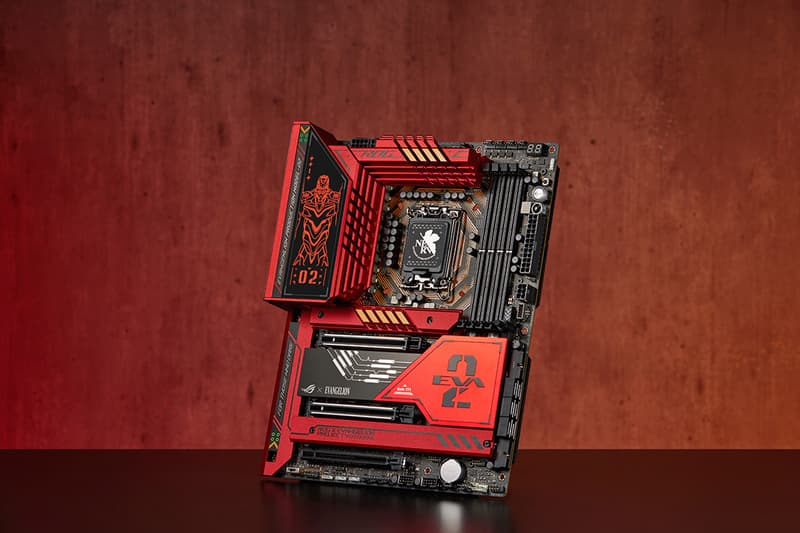 ASUS Republic of Gamers Neon Genesis Evangelion Unit-02 Collection Asuka Motherboard Ryujin AIO cooler Strix GeForce RTXTM graphics card