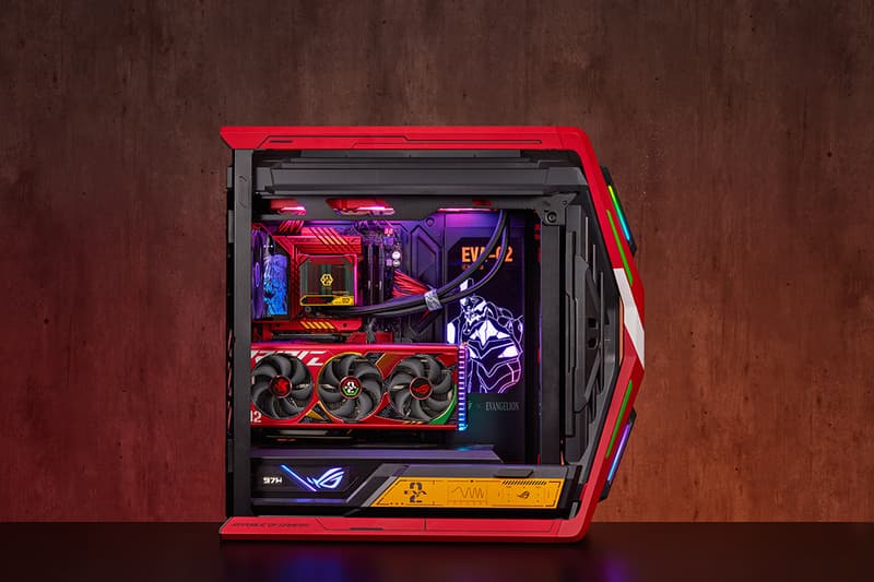 ASUS Republic of Gamers Neon Genesis Evangelion Unit-02 Collection Asuka Motherboard Ryujin AIO cooler Strix GeForce RTXTM graphics card