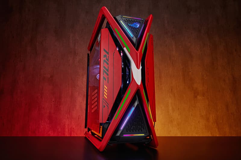 ASUS Republic of Gamers Neon Genesis Evangelion Unit-02 Collection Asuka Motherboard Ryujin AIO cooler Strix GeForce RTXTM graphics card