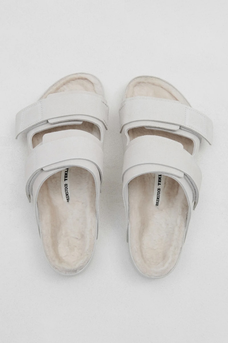 Birkenstock and Tekla Come Together for a Limited Edition Collection of Footwear and Sleepwear tekla fabrics sandals slippers collaboration sherpa stripe pyjamas mules boston uji nagoya 