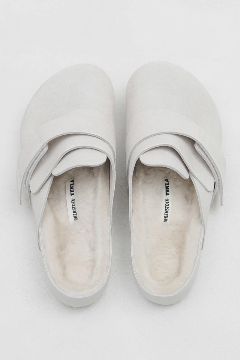 Birkenstock and Tekla Come Together for a Limited Edition Collection of Footwear and Sleepwear tekla fabrics sandals slippers collaboration sherpa stripe pyjamas mules boston uji nagoya 