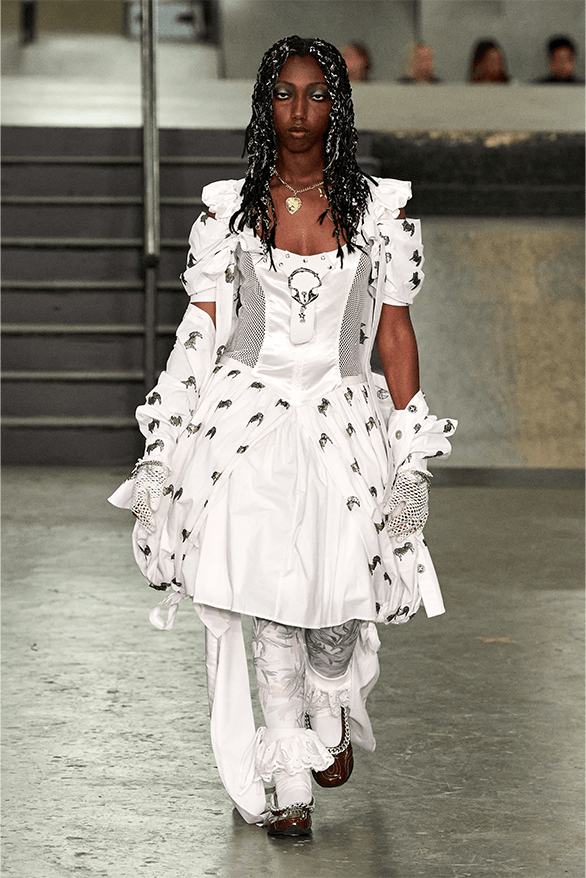 Chopova Lowena Spring Summer 2024 London Fashion Week menswear womenswear runway Emma Chopova Laura Lowena