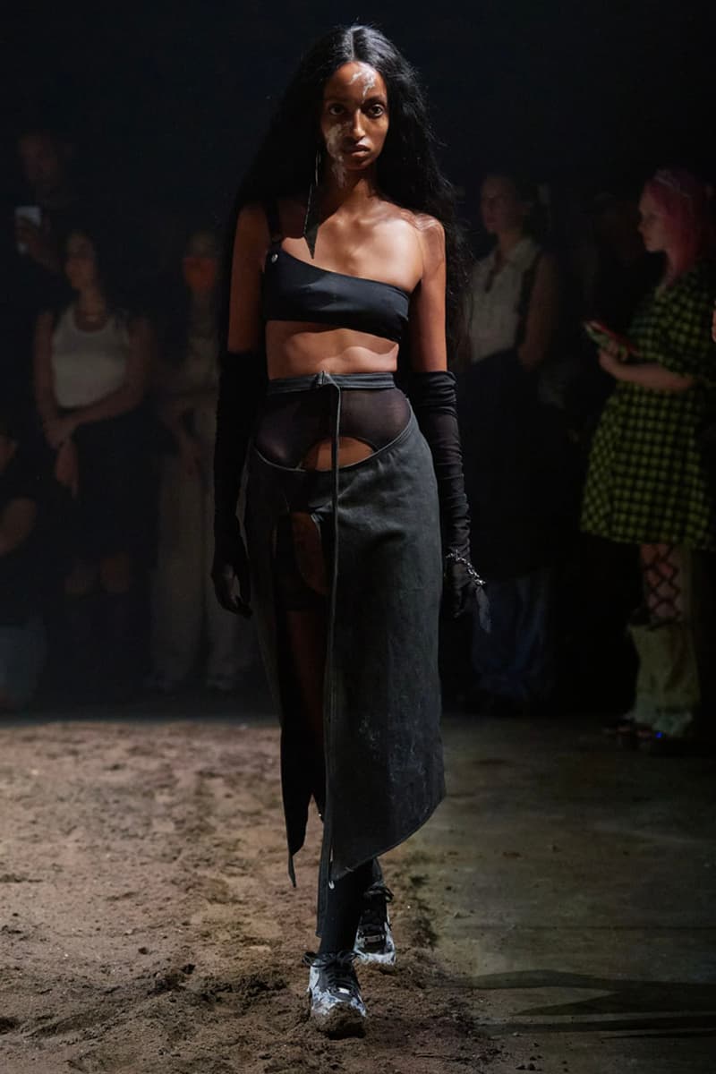 Elena Velez SS24 Explores the Messiness of Womanhood mud runway fashion week new york spring summer collection motherwood woman women female swamp models dirt