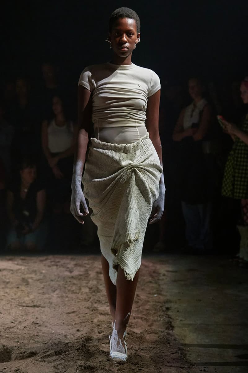 Elena Velez SS24 Explores the Messiness of Womanhood mud runway fashion week new york spring summer collection motherwood woman women female swamp models dirt