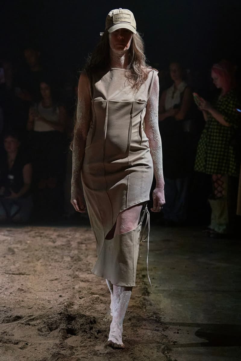 Elena Velez SS24 Explores the Messiness of Womanhood mud runway fashion week new york spring summer collection motherwood woman women female swamp models dirt