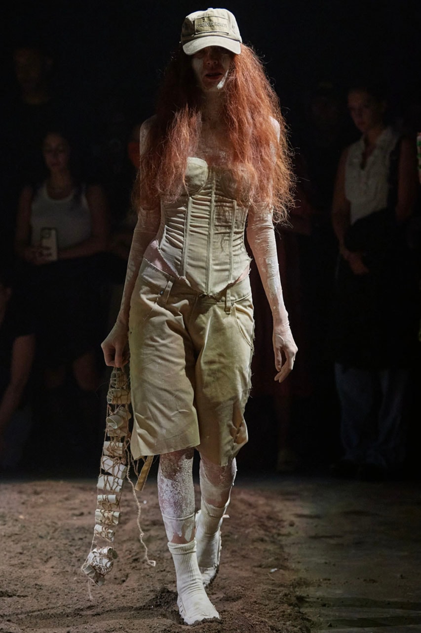 Elena Velez SS24 Explores the Messiness of Womanhood mud runway fashion week new york spring summer collection motherwood woman women female swamp models dirt