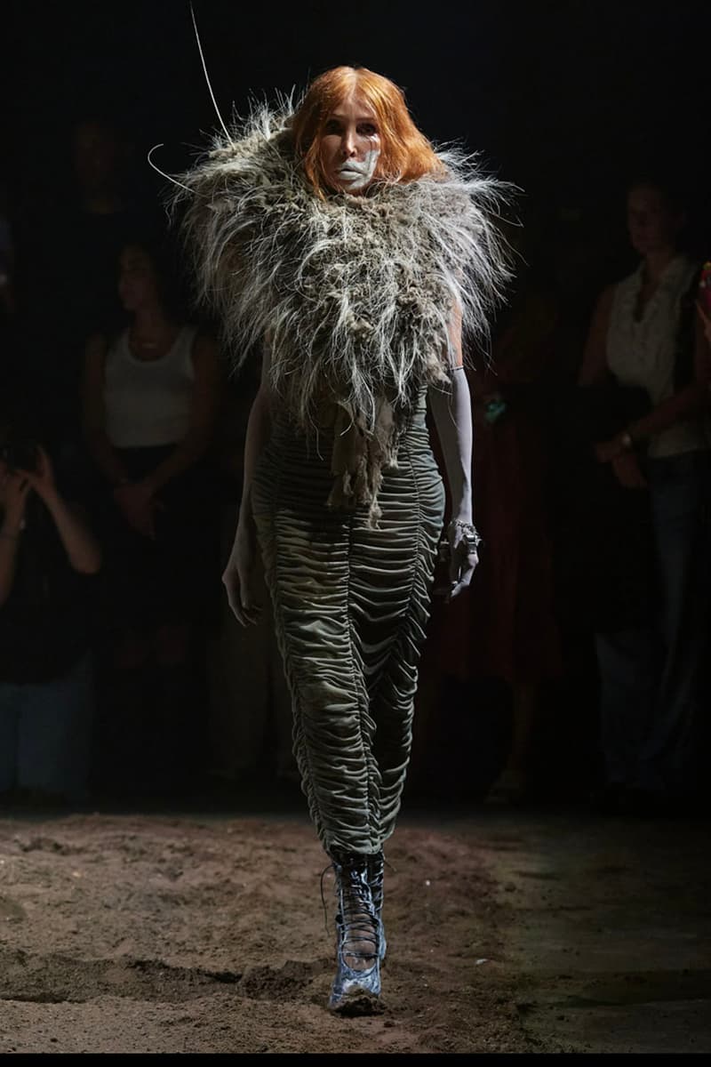 Elena Velez SS24 Explores the Messiness of Womanhood mud runway fashion week new york spring summer collection motherwood woman women female swamp models dirt